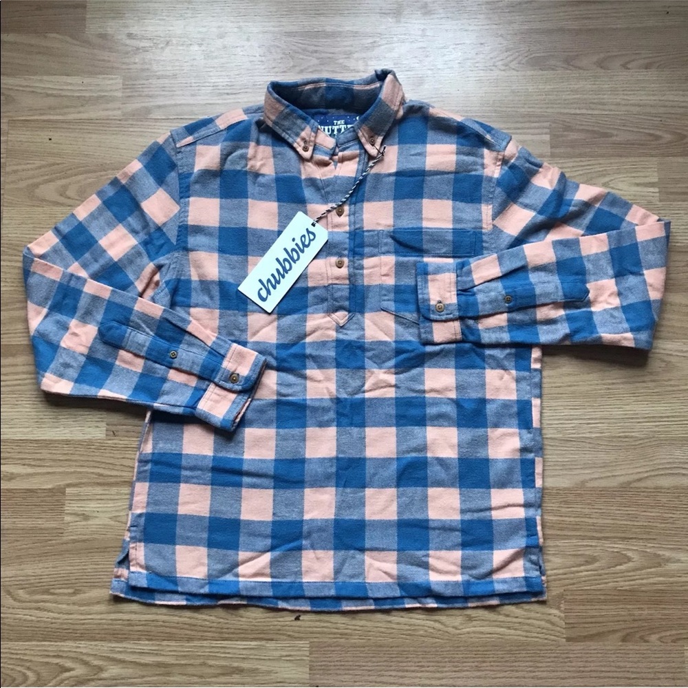 Chubbies Blue and Orange Flannel NWT